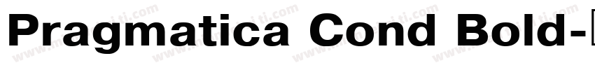 Pragmatica Cond Bold字体转换